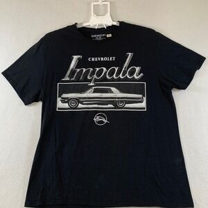 Chevrolet Impala Men's Classic Car GM‎ Official Graphic Cotton T-Shirt XL Black